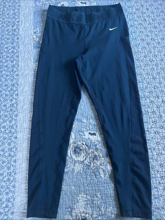 Nike Pants - Nike Pro Leggings navy with side mesh panels size M